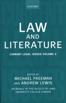 Law and Literature : Current Legal Issues Volume 2