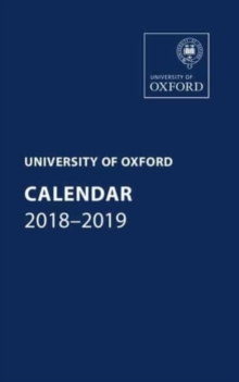 University of Oxford Calendar 2018-2019