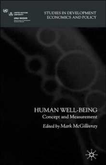 Human Well-Being : Concept and Measurement
