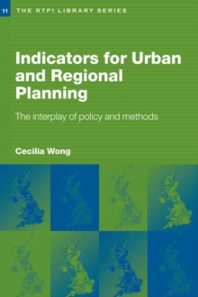Indicators for Urban and Regional Planning : The Interplay of Policy and Methods