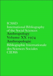 IBSS: Anthropology: 1974 Vol 20
