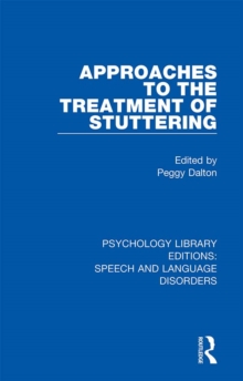 Approaches to the Treatment of Stuttering