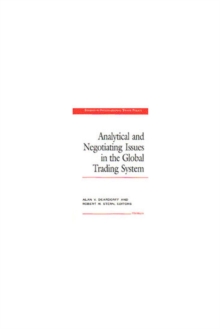 Analytical and Negotiating Issues in the Global Trading System