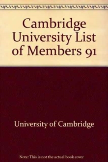 Cambridge University List of Members 91