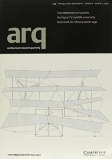 arq: Architectural Research Quarterly: Volume 6, Part 3