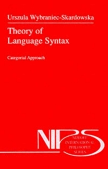 Theory of Language Syntax : Categorial Approach