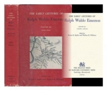 Early Lectures of Ralph Waldo Emerson : 1838â€“1842 Volume III