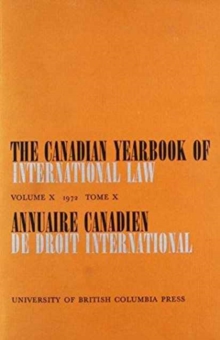 The Canadian Yearbook of International Law, Vol. 10, 1972