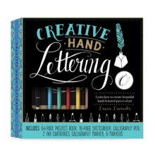 Creative Hand Lettering Kit : Learn how to create beautiful hand-lettered pieces of art-Includes: 64-page Project Book, 16-page Sketchbook, Calligraphy Pen, 2 Ink Cartridges, Calligraphy Marker, 6 Mar