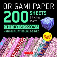 Origami Paper 200 sheets Cherry Blossoms 6 inch (15 cm) : High-Quality Origami Sheets Printed with 12 Different Colors Instructions for 8 Projects Included
