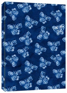 Shibori Indigo Butterflies Dotted Paperback Journal : Blank Notebook with Pocket