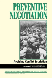 Preventive Negotiation : Avoiding Conflict Escalation