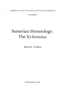 Sumerian Hymnology : The Ersemma