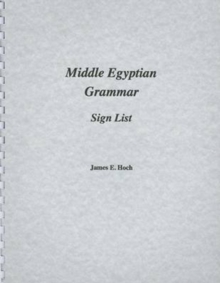 Middle Egyptian Grammar : Sign List