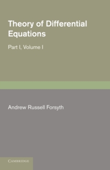 Theory of Differential Equations : Exact Equations and Pfaff's Problem