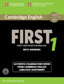 Cambridge English First 1 for Revised Exam from 2015 Student's Book Pack (Student's Book with Answers and Audio CDs (2)) : Authentic Examination Papers from Cambridge English Language Assessment