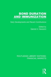 Bond Duration and Immunization : Early Developments and Recent Contributions