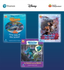 Pearson Bug Club Disney Reception Pack A, including decodable phonics readers for phases 1 to 3; Finding Nemo: First Day at Sea School, Frozen 2: Get Rid of the Dam! and Monsters, Inc: The Growl and t