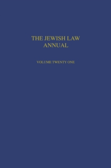 Jewish Law Annual Volume 21