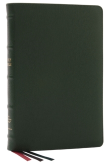 NKJV, Thinline Reference Bible, Large Print, Premium Goatskin Leather, Green, Premier Collection, Red Letter, Comfort Print : Holy Bible, New King James Version