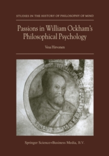 Passions in William Ockham's Philosophical Psychology