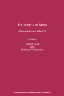 Philosophy of Mind, Volume 13