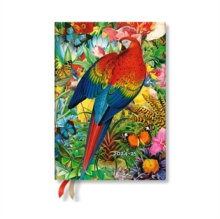 Tropical Garden (Nature Montages) Midi 12-month Verso Hardback Dayplanner 2025 (Elastic Band Closure)