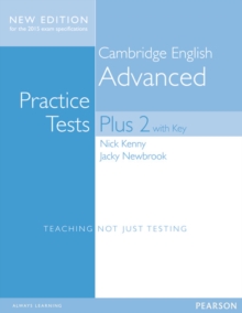 Cambridge Advanced Volume 2 Practice Tests Plus New Edition Students' Book with Key