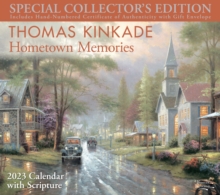 Thomas Kinkade Special Collector's Edition with Scripture 2023 Deluxe Wall Calendar with Print : Hometown Memories