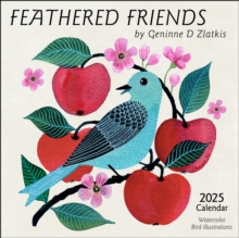 Feathered Friends 2025 Wall Calendar : Watercolor Bird Illustrations by Geninne Zlatkis