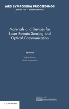 Materials and Devices for Laser Remote Sensing and Optical Communication: Volume 1076