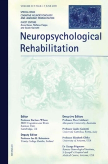 Cognitive Neuropsychology and Language Rehabilitation : A Special Issue of Neuropsychological Rehabilitation