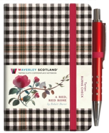 A Red, Red Rose Tartan Notebook (mini with pen) (Burns check tartan)