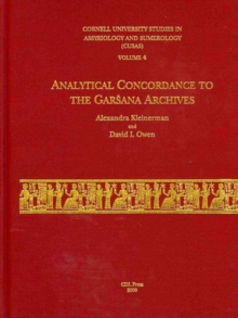 CUSAS 04 : Analytical Concordance to the Garsana Archives