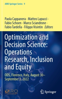Optimization and Decision Science: Operations Research, Inclusion and Equity : ODS, Florence, Italy, August 30-September 2, 2022