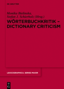 Worterbuchkritik - Dictionary Criticism