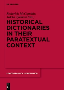 Historical Dictionaries in their Paratextual Context