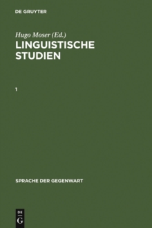 Linguistische Studien. 1