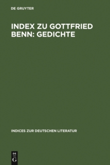 Index zu Gottfried Benn: Gedichte