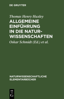 Allgemeine Einfuhrung in die Naturwissenschaften