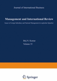 Management and International Review : Euro-Asian Management and Business II - Issues in Foreign Subsidiary and National Management