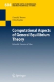Computational Aspects of General Equilibrium Theory : Refutable Theories of Value