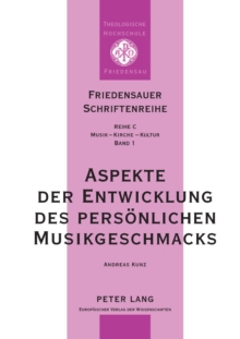 Aspekte der Entwicklung des persoenlichen Musikgeschmacks