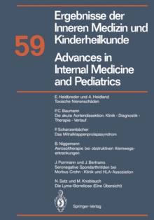 Advances in Internal Medicine and Pediatrics / Ergebnisse der Inneren Medizin und Kinderheilkunde : Neue Folge