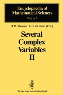 Several Complex Variables II : Function Theory in Classical Domains Complex Potential Theory
