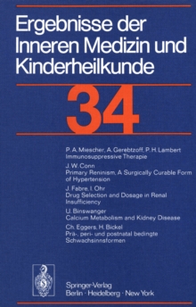 Ergebnisse der Inneren Medizin und Kinderheilkunde : 34 Band