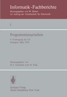 Programmiersprachen : 4. Fachtagung der GI Erlangen, 8.-10. Marz 1976