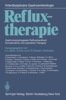 Refluxtherapie : Gastrooesophageale Refluxkrankheit: Konservative und operative Therapie