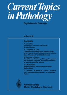 Current Topics in Pathology : Ergebnisse der Pathologie