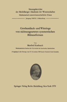 Grothendieck- und Wittringe von nichtausgearteten symmetrischen Bilinearformen